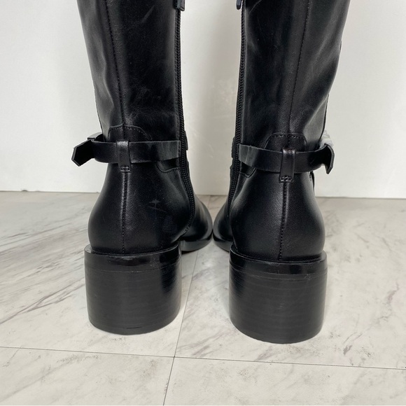 New! Linea Paolo Kamile Black Wide Calf Riding Boot 6M - Picture 4 of 15